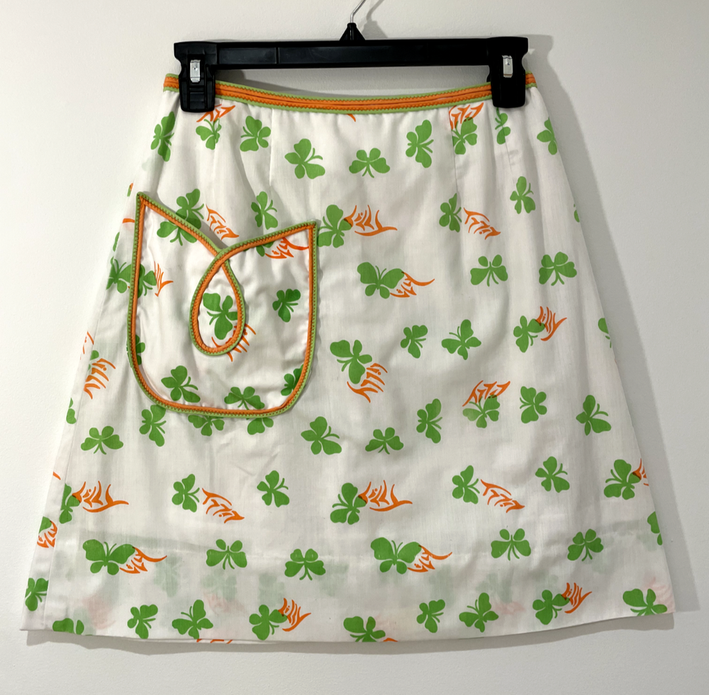 VTG 60s Lilly Pulitzer The Lilly Butterfly Green Skort Skirt Size 8 Logo