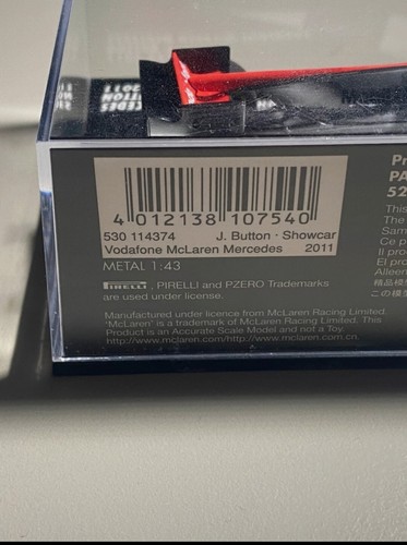 1/43 Minichamps Vodafone McLaren J.Button Show Car 2011 - Zdjęcie 5 z 5