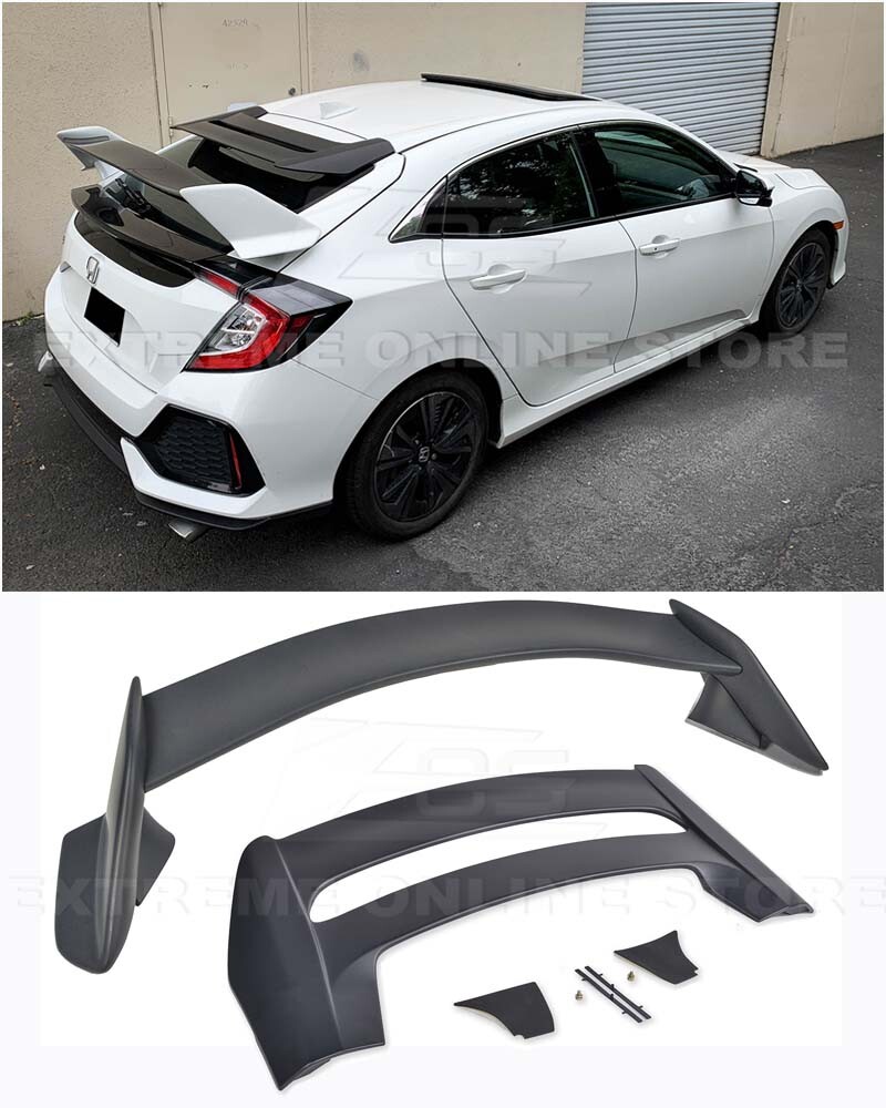 For 16-21 Honda Civic Hatchback | MUGEN Style Roof Wing & Type-R