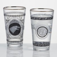Game Of Thrones Stark Pub Glasses Set Of 2 By World Market Game Of Thrones Stark Pub Glasses Set Of 2 By World Market