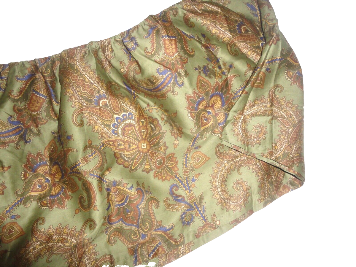 RALPH LAUREN CHAPS BEEKMAN PLACE GREEN BLUE PAISLEY SATEEN (1