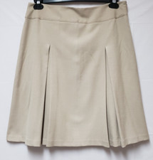 Sag Harbor Women s 12P Beige Pleated A Line Stretch Career Skirt Petite NWOT