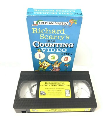 Richard Scarry's Best Counting Video Ever VHS (1989, OOP) Tony