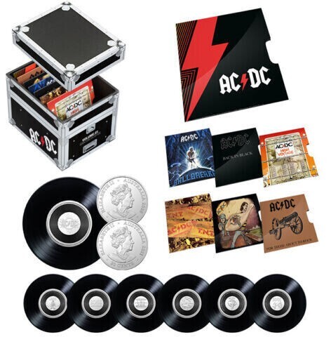 AC/DC 2020/2021 Seven 7 Coin Collection 20c Coloured UNC Coin Set Album ...