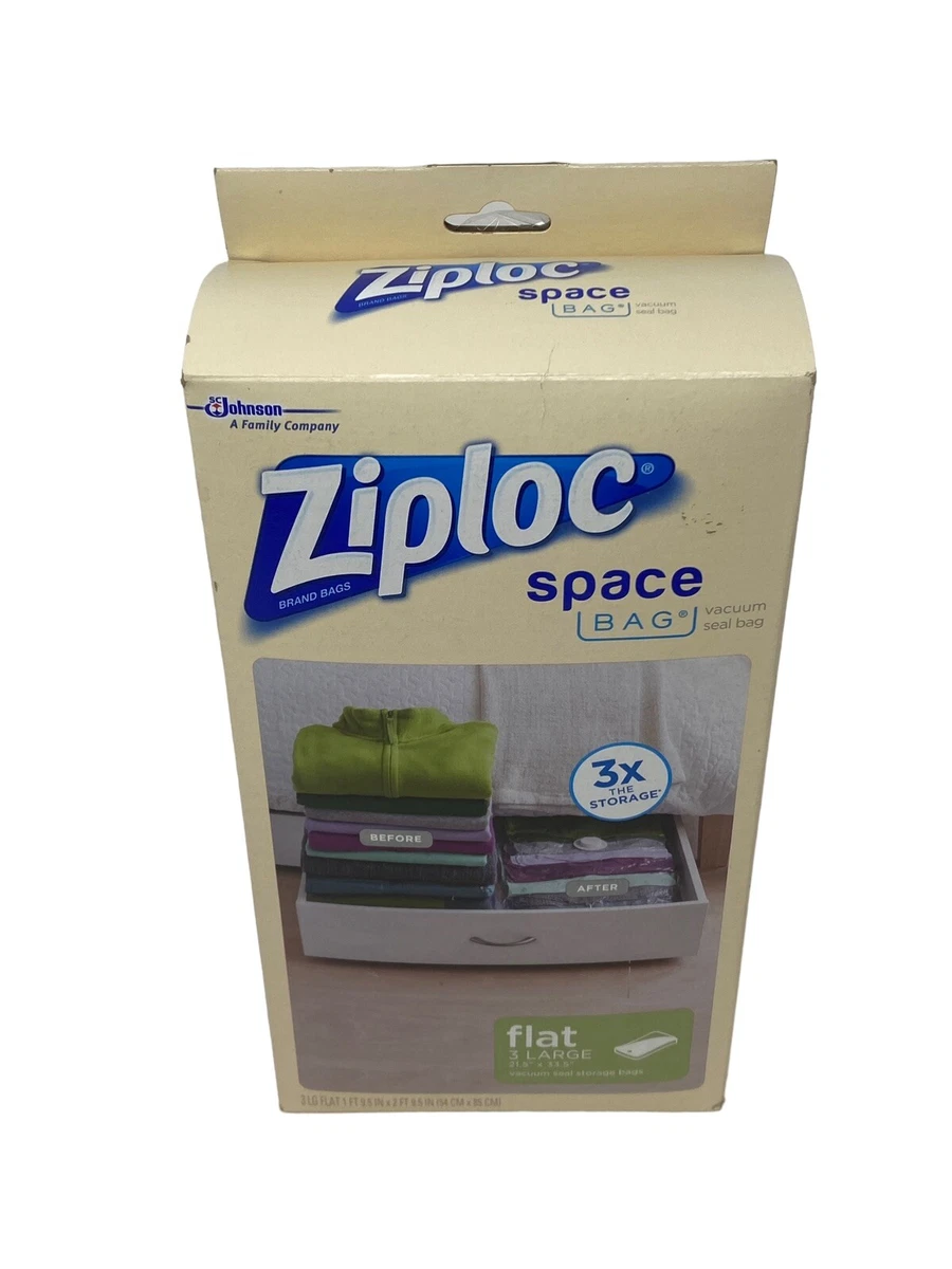 Ziploc Space Bag Clothes Vacuum Sealer Storage Bags for 2 ct Large