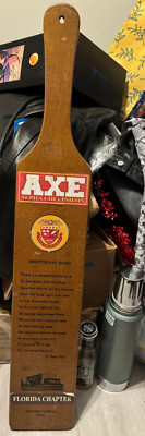 Alpha Chi Epsilon AXE Gamma Rho Fraternity 1965 Paddle Winter Formal Pi Beta Phi