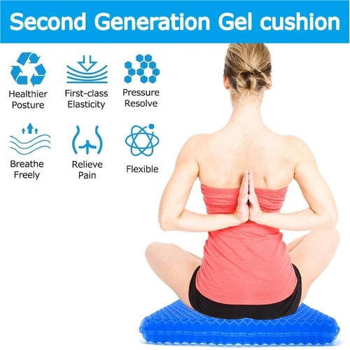 Double Layer Gel Honeycomb Seat Comfort Cooling Support Cushion Flex Pain Relief - Picture 3 of 15