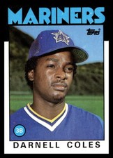 1986 Topps #337 Darnell Coles Seattle Mariners Baseball Card