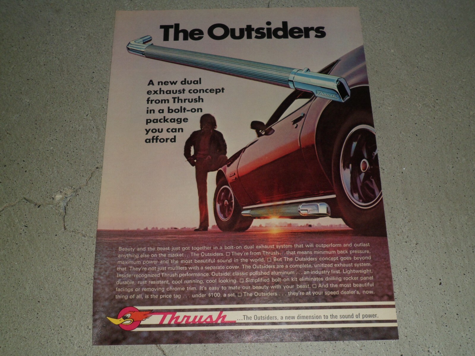 VARIOUS VINTAGE THRUSH MUFFLER MUFFLERS AD / ARTICLES HUGE VARIETY