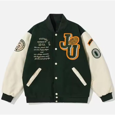 Personalised Custom Wool Varsity Jacket Leather Sleeves Letterman Varsity Jacket