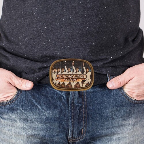 Boucle de ceinture vintage neuve John Travolta Saturday Night Fever années 70 neuf - Photo 6 sur 9