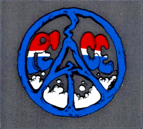 Grateful Dead Decal Vintage Patriotic Peace Sign Clouds Car Window Sticker