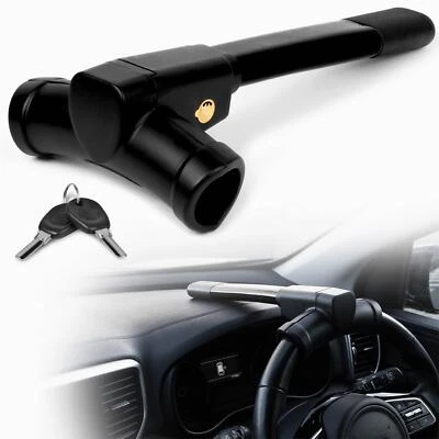 GADLANE T-bar Steering Wheel Lock Car Strong High Visibility Anti-theft Black