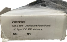 Universal CAT.6 180 Degree Ushielded Patch Panel 110 Type IDC 48-port Rackmount