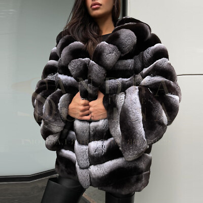 threetimes bunny fur coat ブラック　21 Women's lapin fur coat black fur coats for sale Ada | D'Arienzo