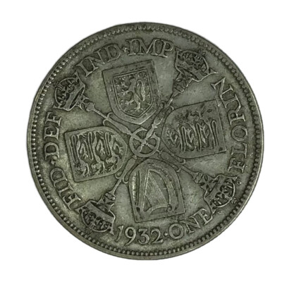 1932 Great Britain Silver 2 Shilling Florin VF-XF #