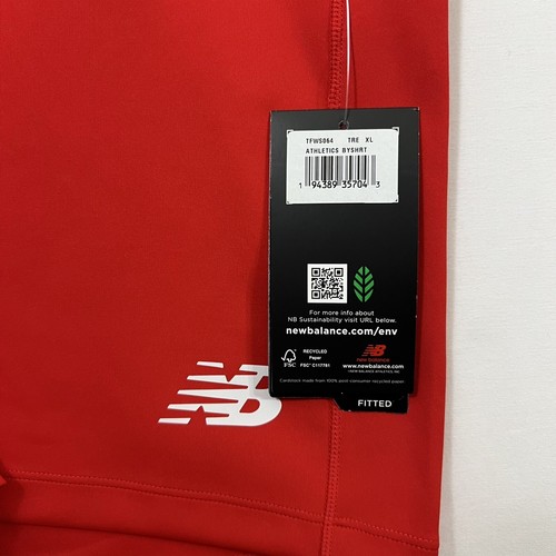 NWT New Balance Women’s Boy Shorts Red Fitted Athletic Workout Gym XL - Picture 3 of 3