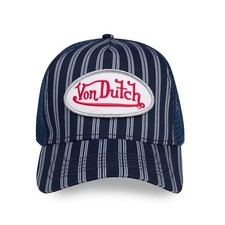 Von Dutch Navy  White Stripe Trucker