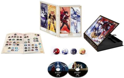 RWBY 初回生産限定版 Blu-ray Vol.1~8 セット 特典付き New RWBY Volume 8 First Limited Edition Blu-ray Booklet Can Badge