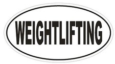 WEIGHTLIFTING Oval Bumper Sticker or Helmet Sticker D1925 Euro Oval