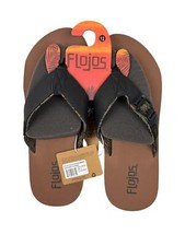 Flojos Men's ESTILER LITE Flat Sandal, Black Camo/Tan, 12
