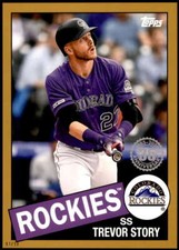 Trevor Story 2020 Topps 1985 35th Anniversary Series 2 5x7 Gold #85TB-16 3/10 Ro