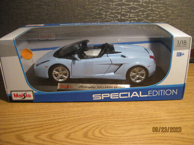 1/18 LAMBORGHINI GALLARDO SPYDER IN LIGHT BLUE BY MAISTO #31800 | eBay
