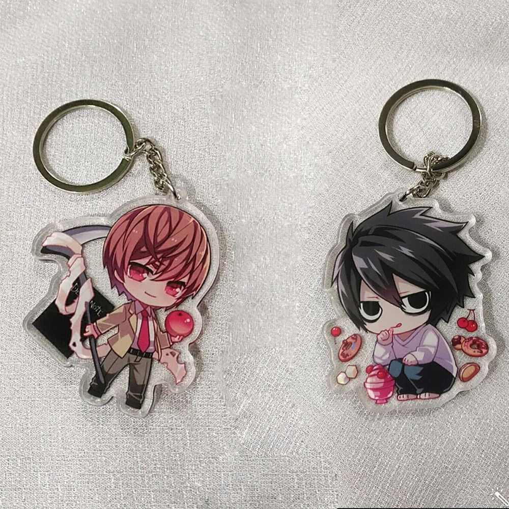 Death Note L Yagami Light Shinigami Ryuk Acrylic Keychain Keyring