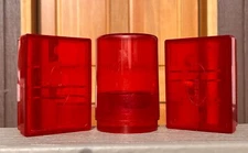 3- Lee Precision die boxes 2-square 1-round color red no cracks