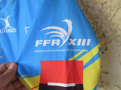 Maillot Rugby Sainte Foy League XIII Gilbert Bleu - Taille 5XL Porté N°19