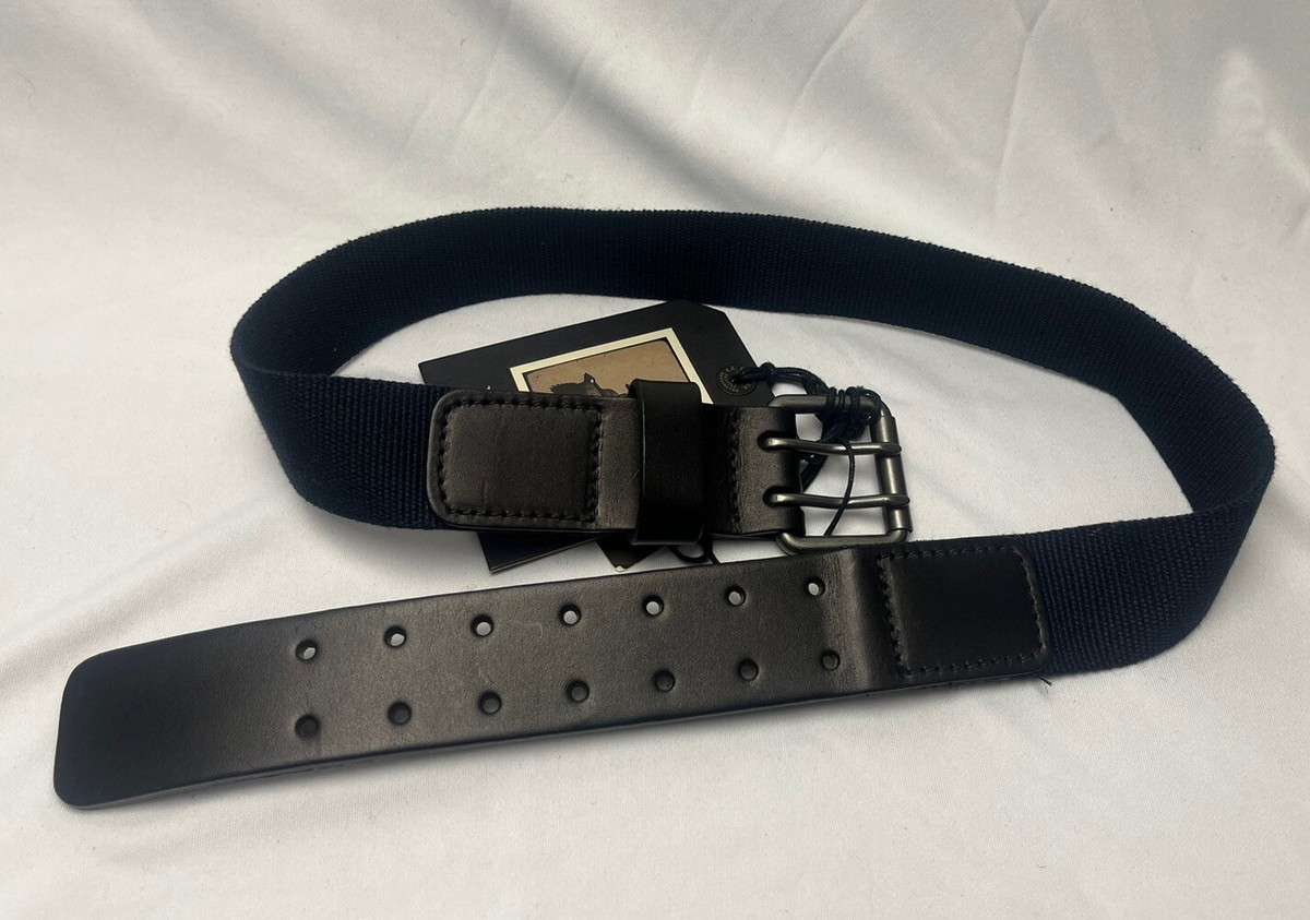 Filson Workshop Canvas Belt 20175878 MADE IN USA Navy Brass