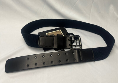 Filson Workshop Canvas Belt 20175878 MADE IN USA Navy Brass Bridle
