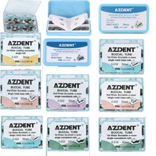 AZDENT Dental Orthodontic Buccal Tube 1st 2nd Molar Roth/MBT 022/018 Bondable