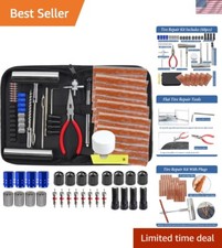 Tire Repair Kit 68pcs Heavy Duty Tire Plug Kit Universal Tire Repair Tools Flat