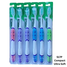 517: GUM Technique Sensitive Care Toothbrush, Compact Ultra Soft, 6-PACK