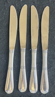 4 Stanley Roberts Spencer 18/10 Stainless Table or Dinner Knives 8 7/8 