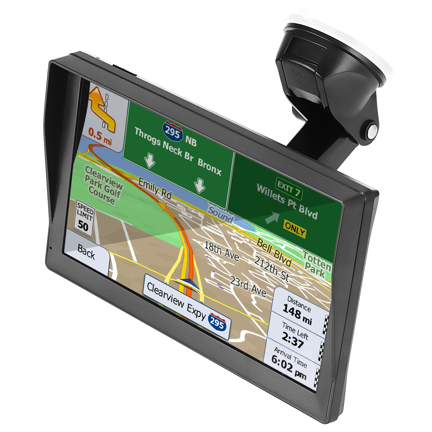 9" Car Truck Sat Nav GPS Navigation 8GB Free Lifetime UK/EU Maps Touch