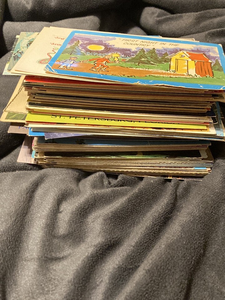 Random Large Lot Vintage/Antique/collectible Postcards Mixed Unused