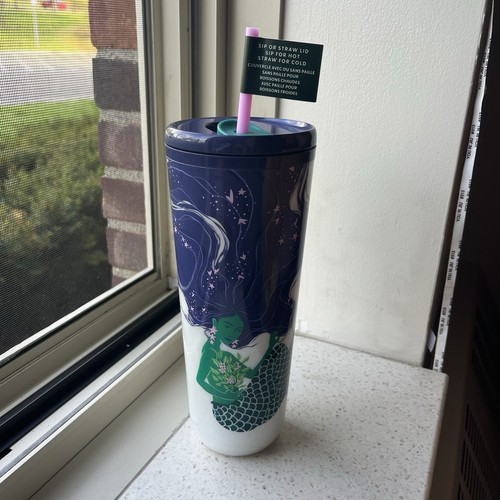 STARBUCKS 2025 Siren Mermaid Pearlescent Purple 24oz Hot Cold Cup Tumbler NWT