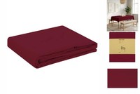 Tischdecke Rechteckig Weinrot 140X220 Cm Polyester Uni-Optik