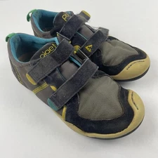 Plae Sneaker Shoes Kids Youth 2.5 TY Steel Blue Slip On Hook And Loop Closure