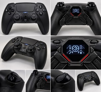 Ps5 Controller Scuf Midnight Black Custom OLED 4 Paddles Display+ Smart Trigger