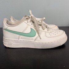 Nike Air Force 1 Low Big Kids' Shoes White Teal Emerald Rise DV7762-104 Classic