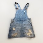Hollister Overall Skirt Size Medium Blue Distressed Womens Size Strap button — photo 1