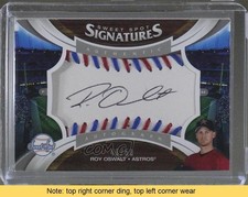 2006 Sweet Spot Signatures Red & Blue Stitch 49/50 Roy Oswalt #125 Auto READ 0af