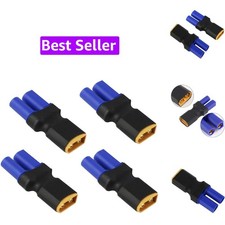 4pcs XT60 Male to EC5 Female Plug Connector Adapter for LiPo Battery Connecto...