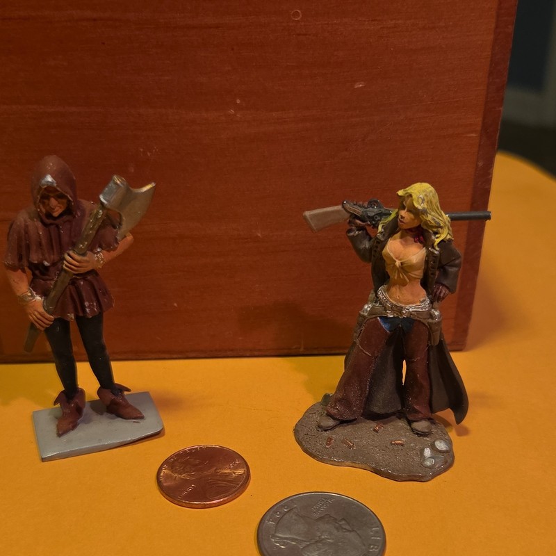 Pewter Fantasy Infantry Toy Soldier Figures Lot of 2, Age 12+ (17+) 1995
