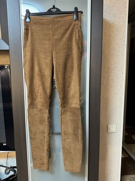 Women Rinascimento Trousers Beige Suede L