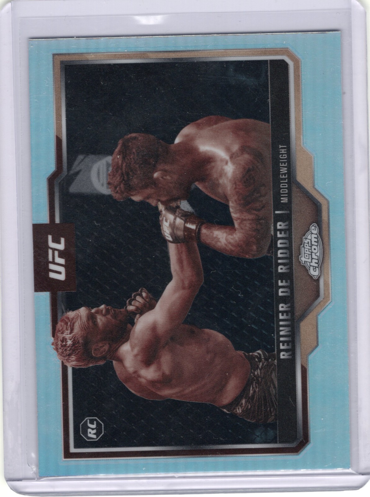 2025 Topps Chrome UFC #185 Reinier De Ridder Refractor Rookie Card