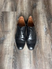 Allen Edmonds Byron Oxford Shoes Mens US 12 D Black Leather Captoe Lace Up USA